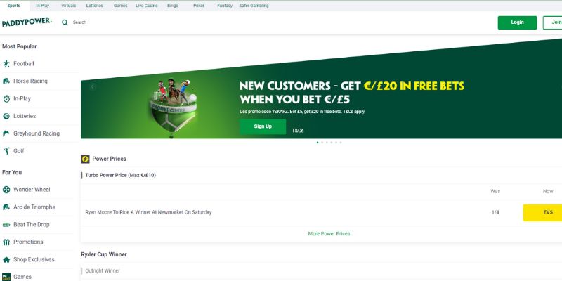 paddy power joining promo code