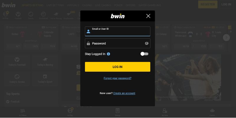 bwin sign in